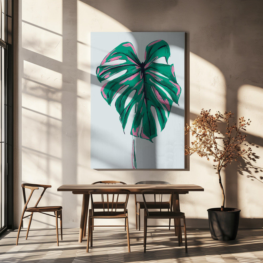 Monstera Deliciosa Licht | Leinwand
