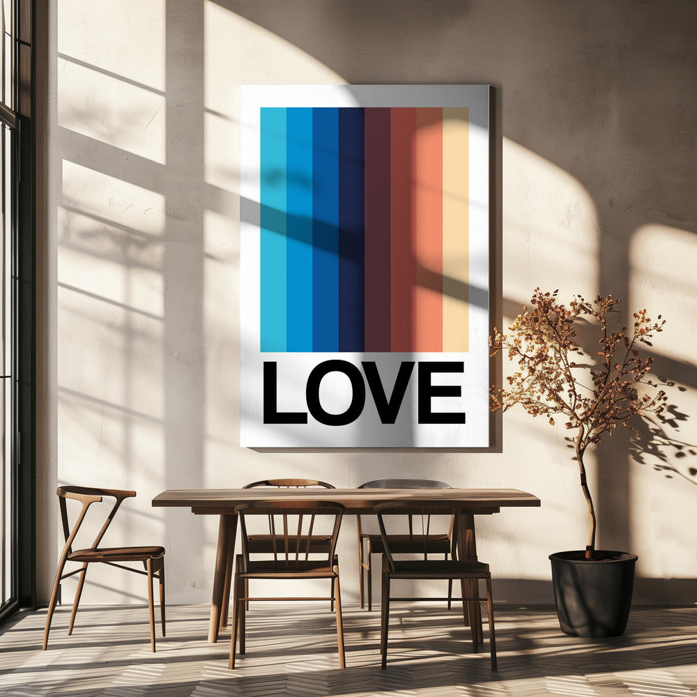 Spiegelstreifen LOVE | Leinwand