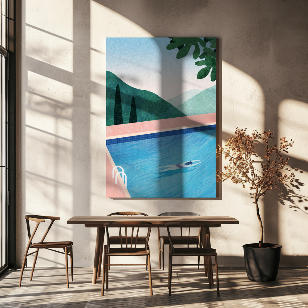 Schwimmbad ii | Leinwand