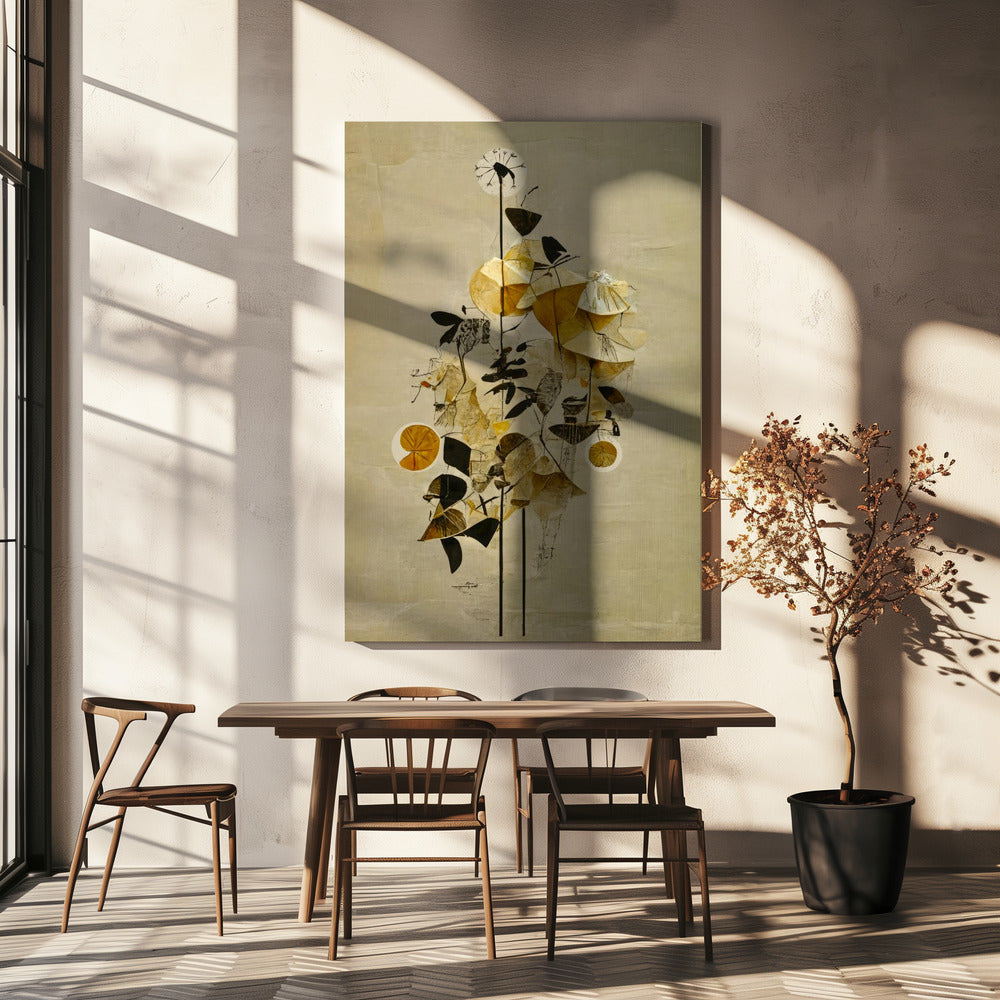 Goldene Blüten | Leinwand