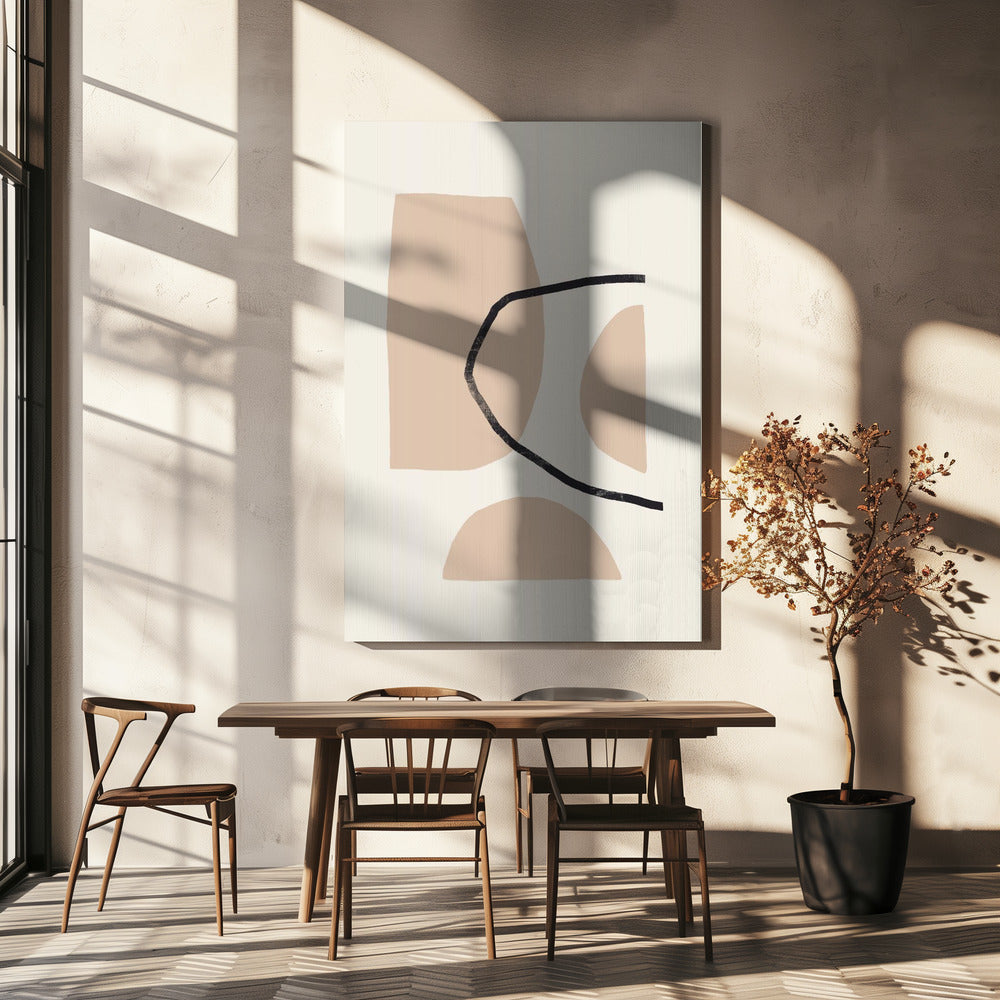 Stilvolle geometrische Komposition | Leinwand