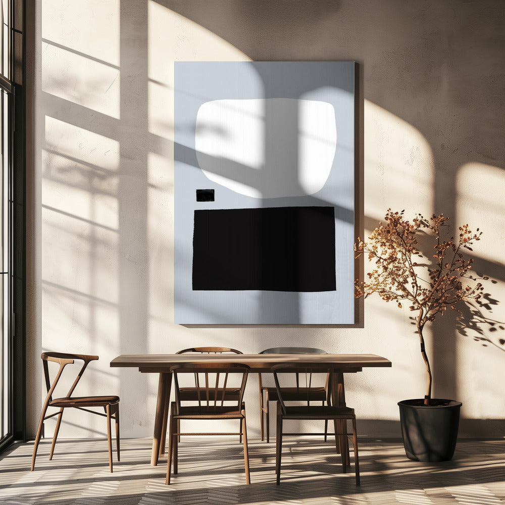 Geometrische Formen in Schwarz und Weiß | Leinwand