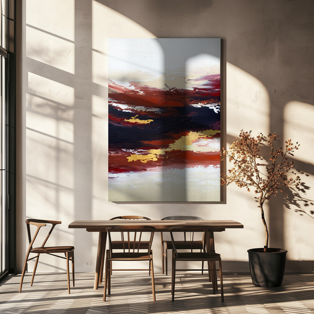 Abstrakter Sonnenuntergang 3 | Leinwand
