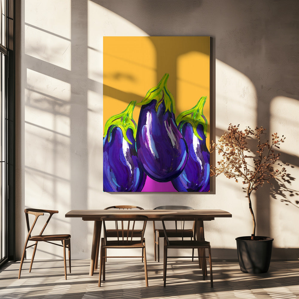 Groovy Aubergines | Leinwand
