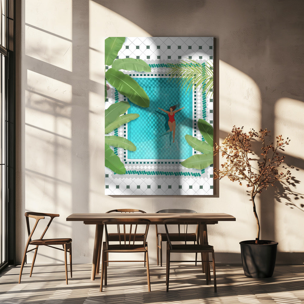 Riad Pool | Leinwand