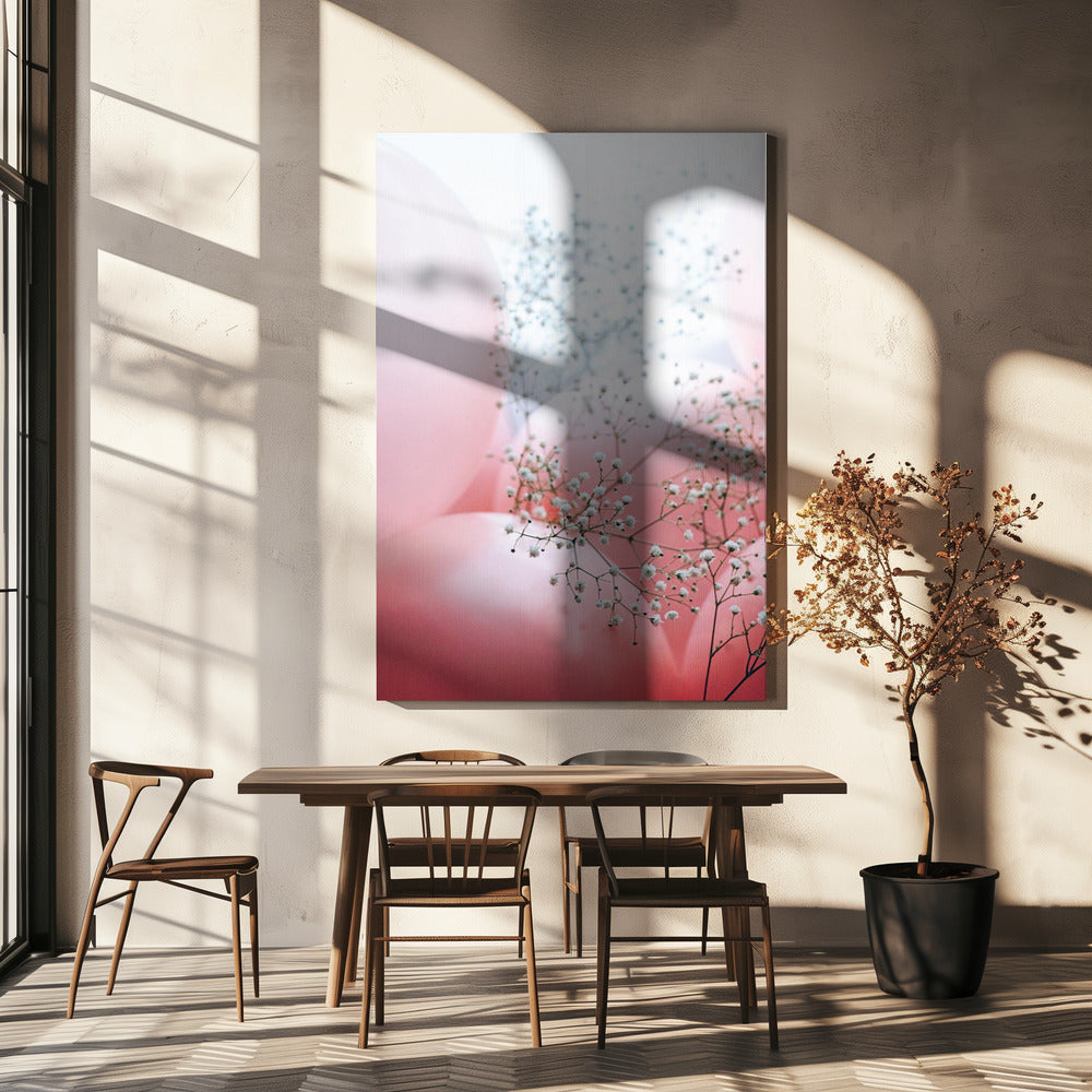 Zarte Ballons mit Blume | Leinwand