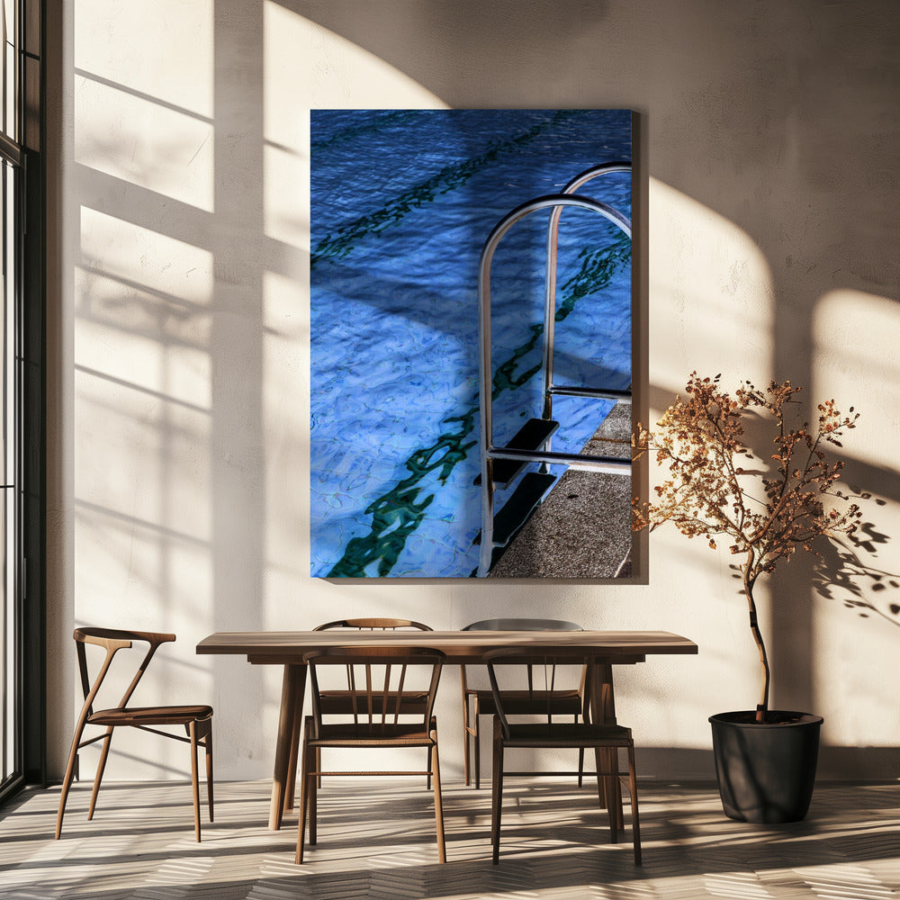 Reflexionen am Pool | Leinwand