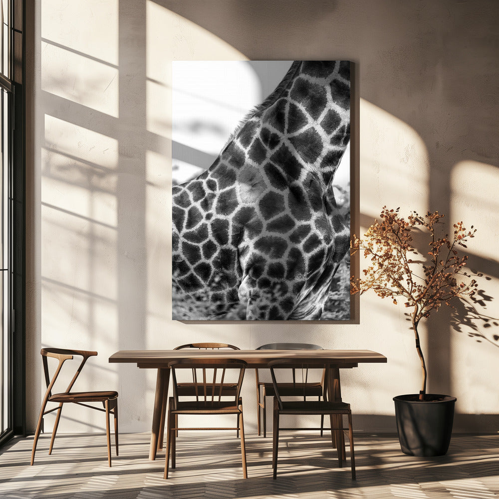 Komplizierte Muster der Haut einer Giraffe | Leinwand
