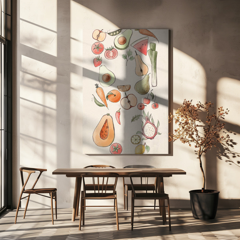 Tropical Vegetable illustration | Canvas