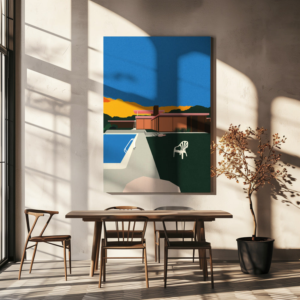 Kaufmann Desert House Poolside | Leinwand