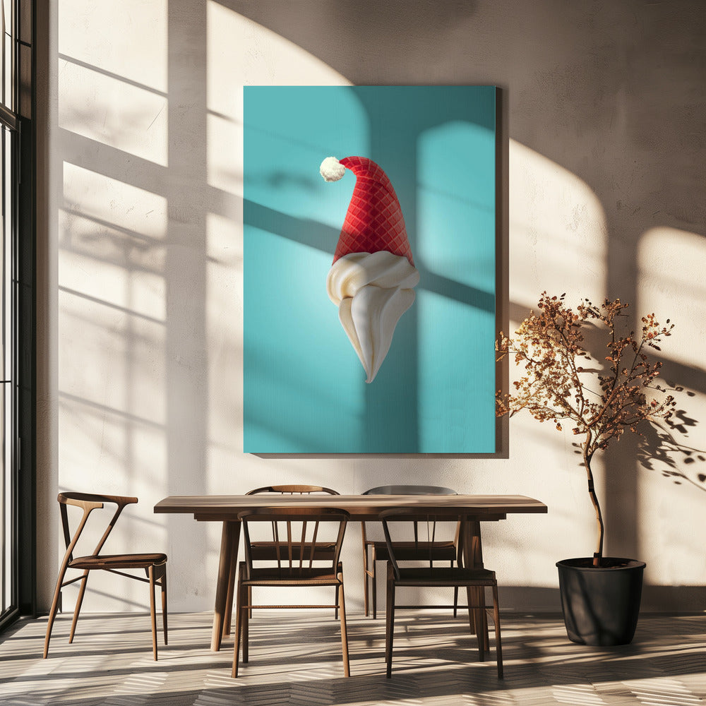 Weihnachtsmänner Creme | Leinwand