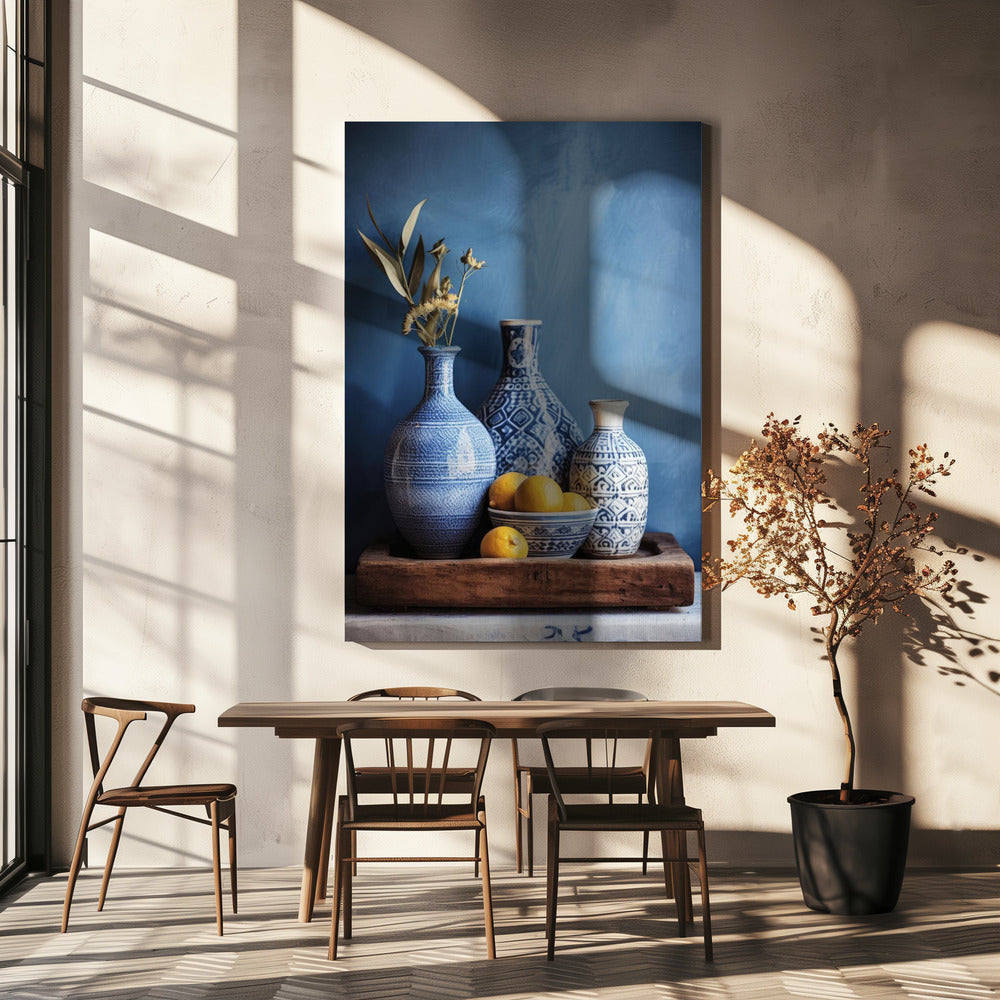 Stillleben mit Blauer Harmonie | Leinwand