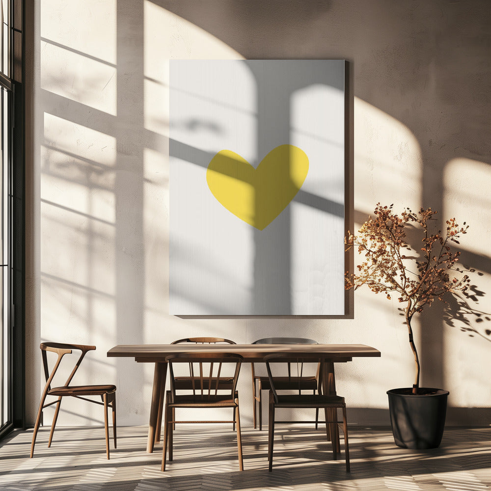 Herz Gelb | Leinwand