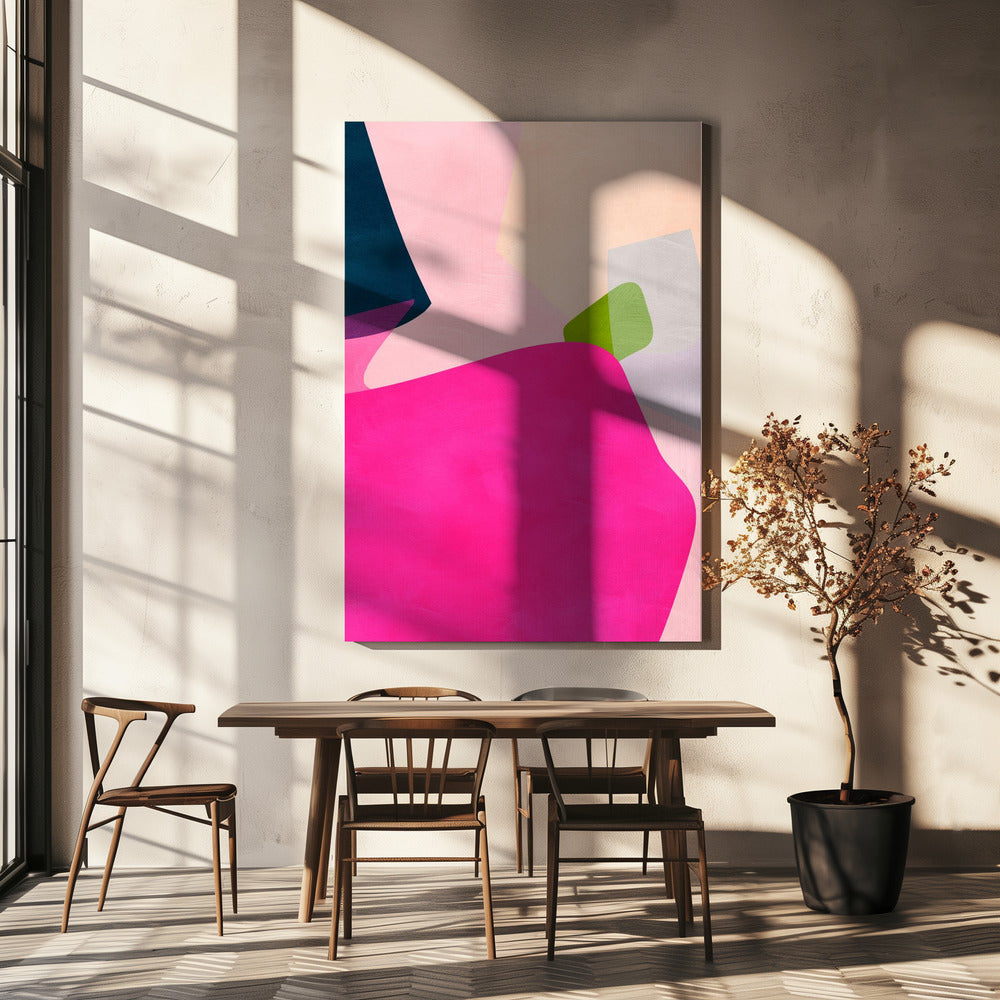Rosa Pastellform | Leinwand