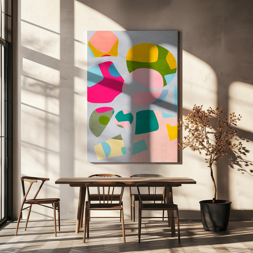 Minimaler Ausschnitt bunt | Leinwand