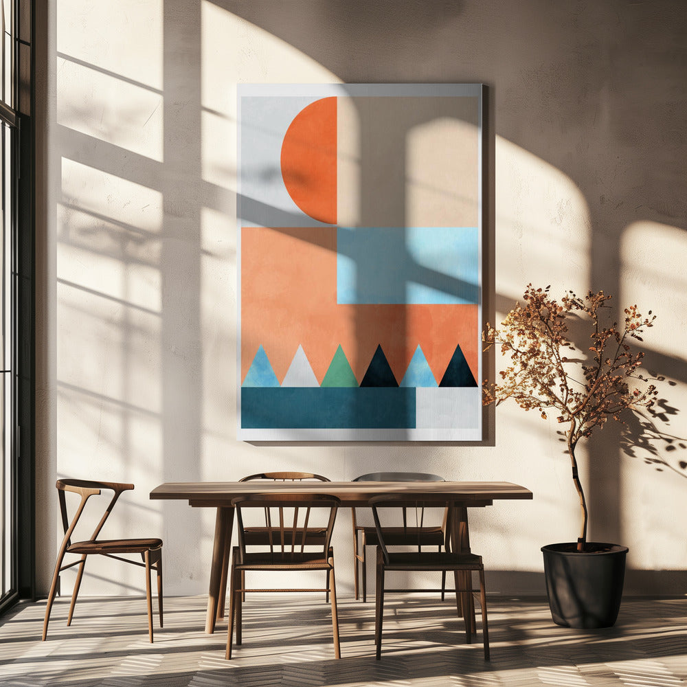 Spaces Bleu Dreieck | Leinwand