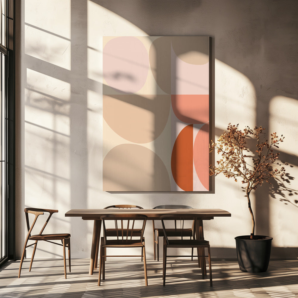 Mid Century Pastell 16 | Leinwand