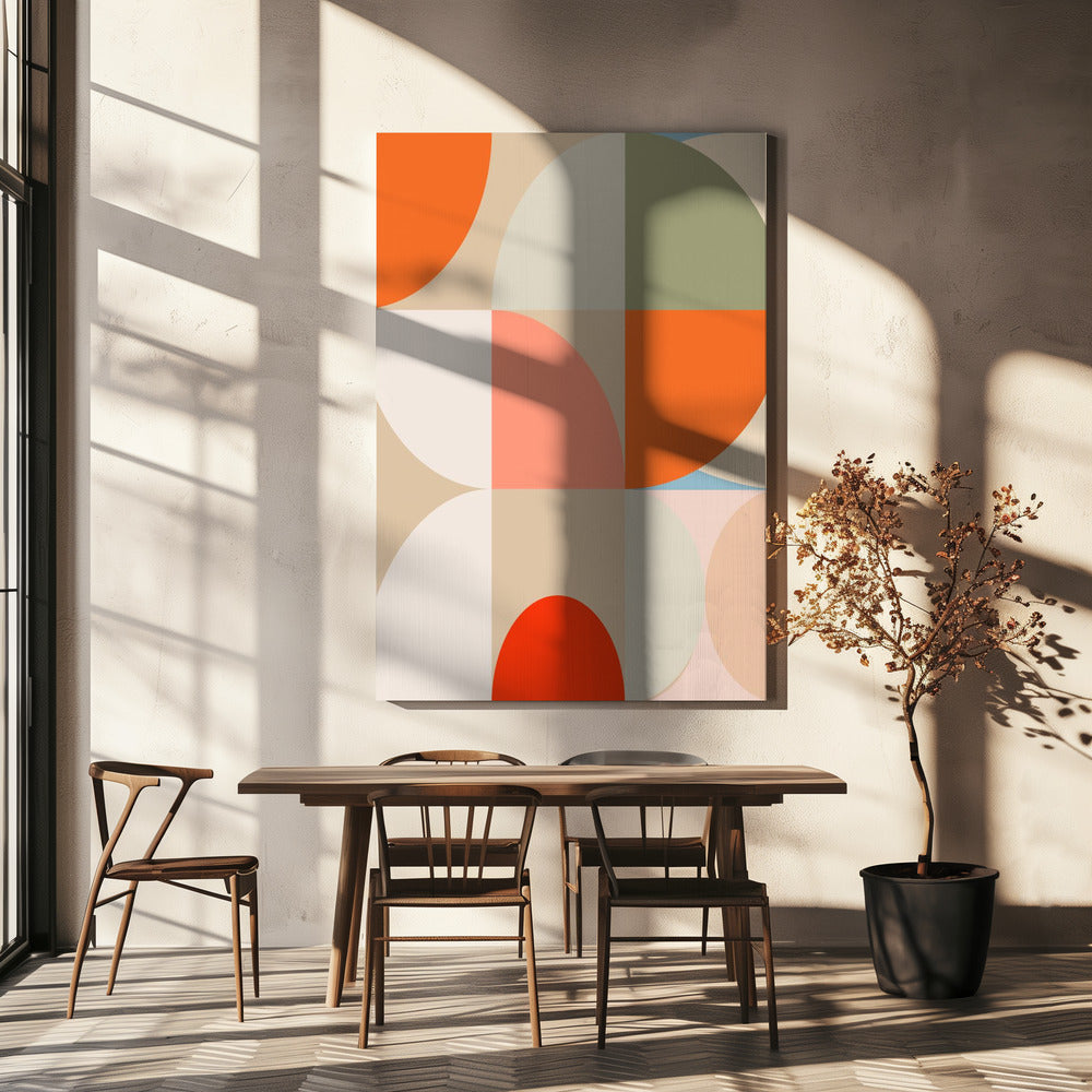 Mid Century Pastell 12 | Leinwand