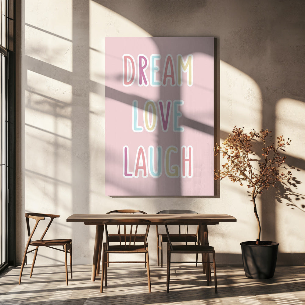 Traum Liebe Lachen | Leinwand