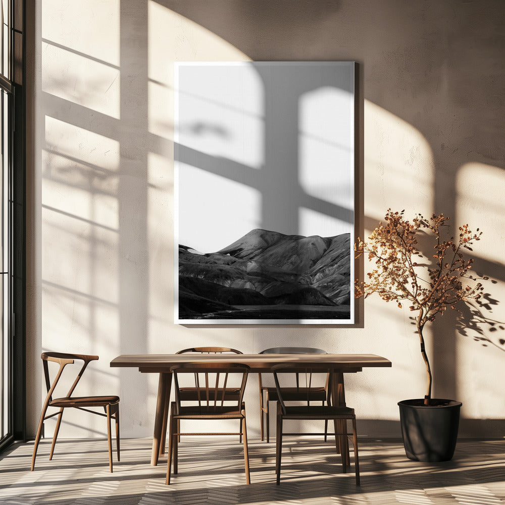 Monochrome Berge | Leinwand