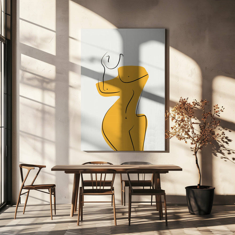 Elegante weibliche Aktsilhouette | Leinwand