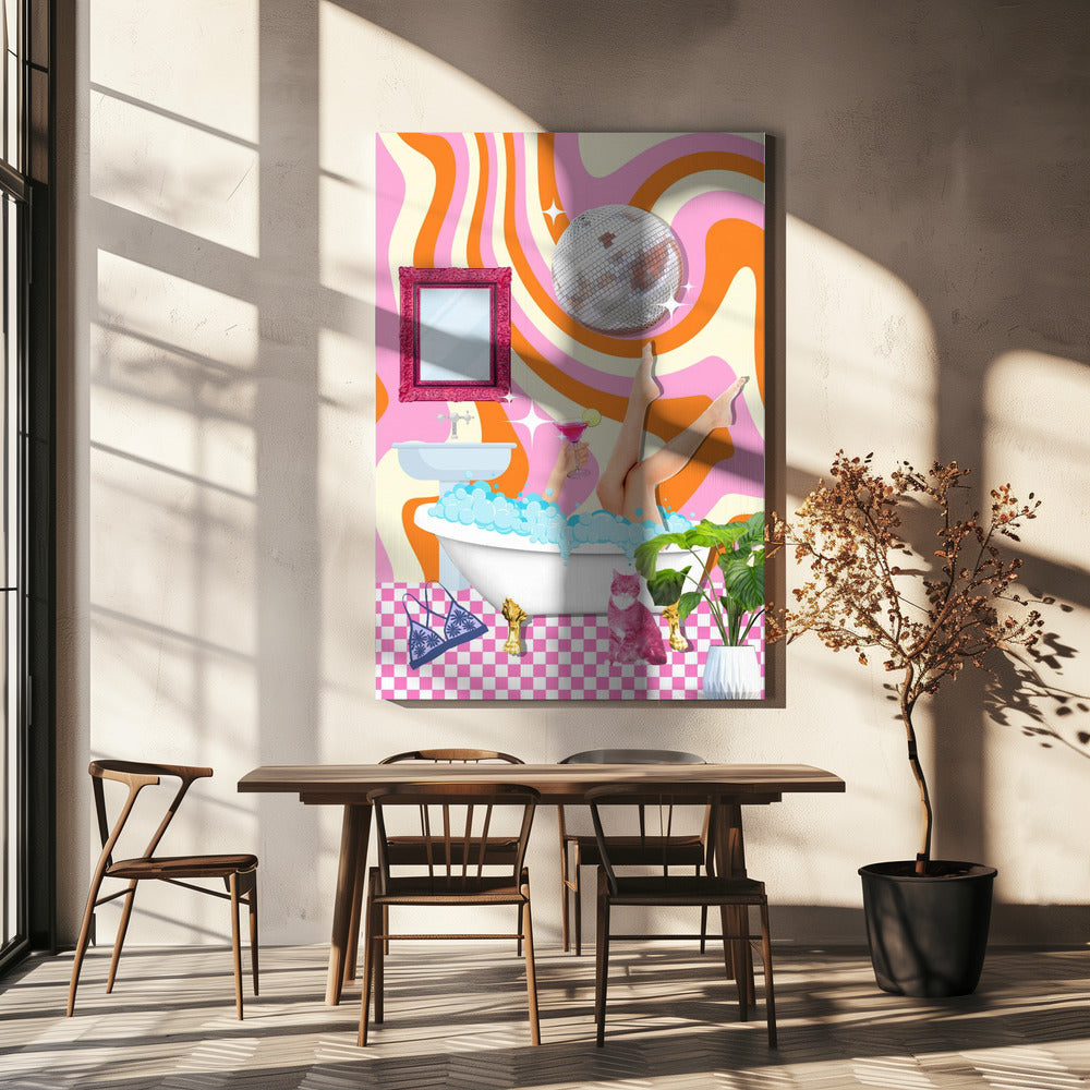 Groovy Badewannenglück | Leinwand