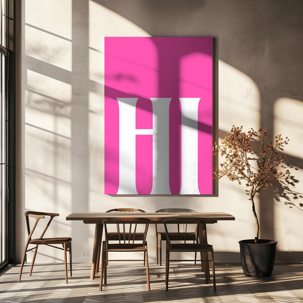 Bold Pink Greeting | Canvas