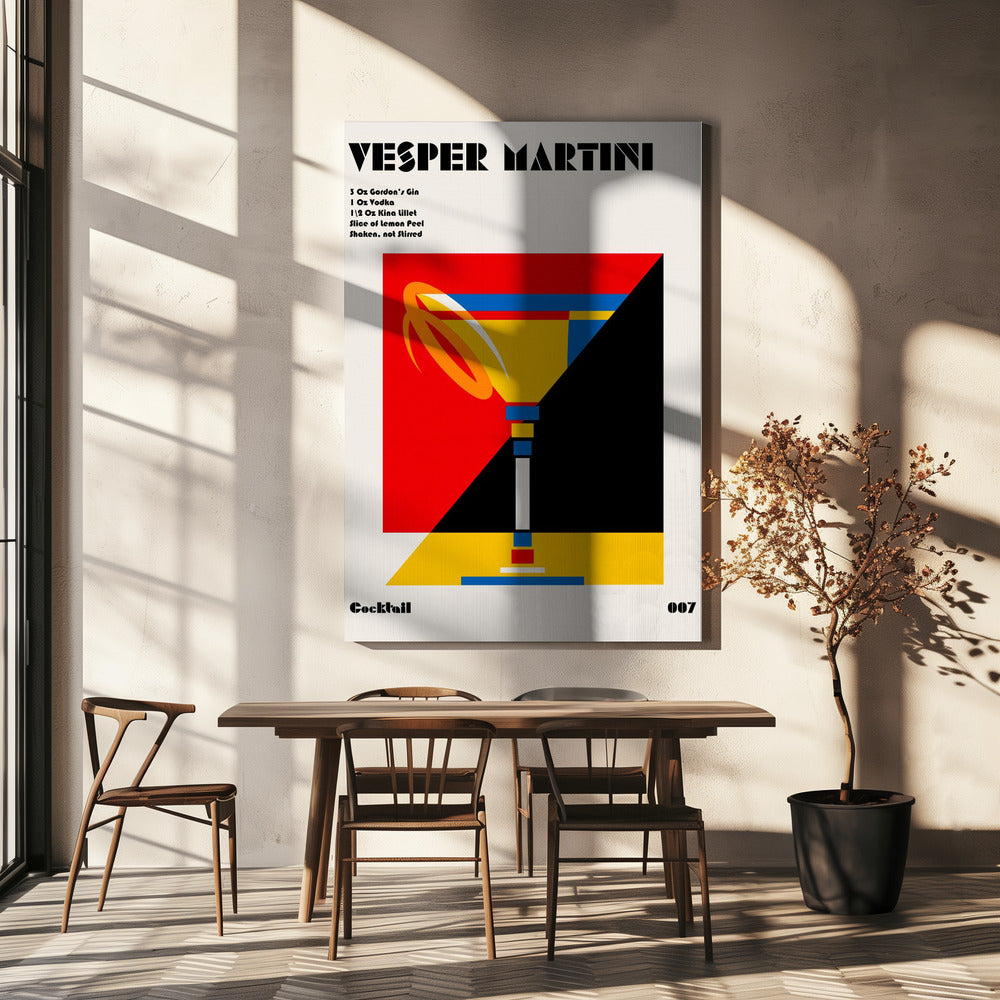Vesper Martini Bauhaus Cocktail | Leinwand