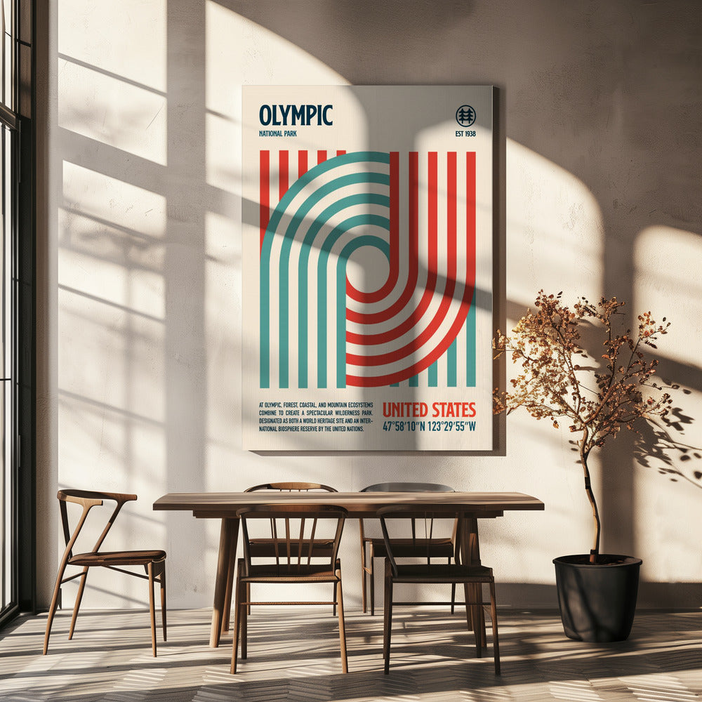 Olympic Nationalpark Reiseposter | Leinwand