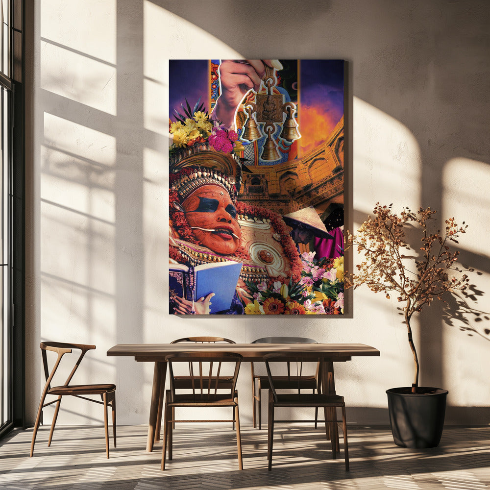 Retro Fantasy Kultur Collage | Leinwand