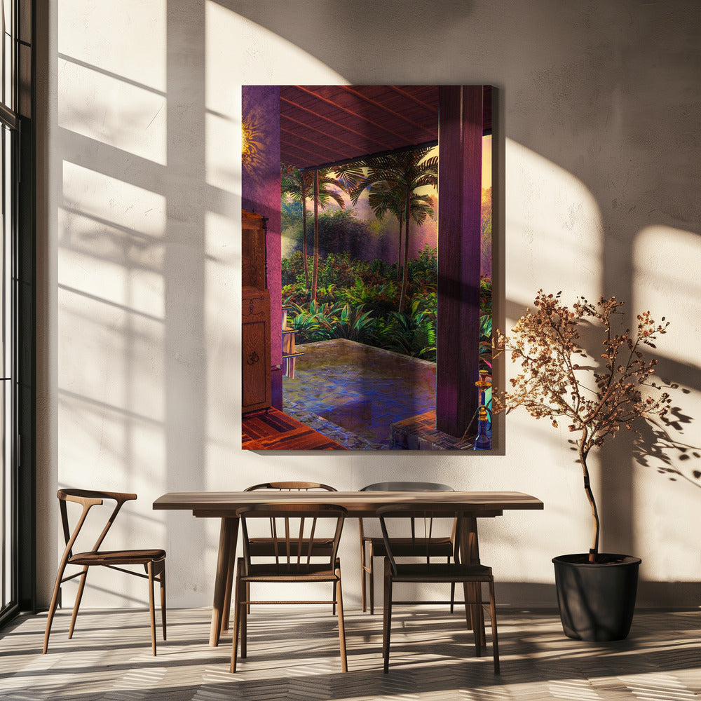 Kunstdruck „Regenwald-Infinity-Pool“ (a1) | Leinwand