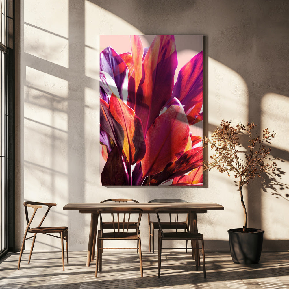 Fuchsia Blätter I | Leinwand