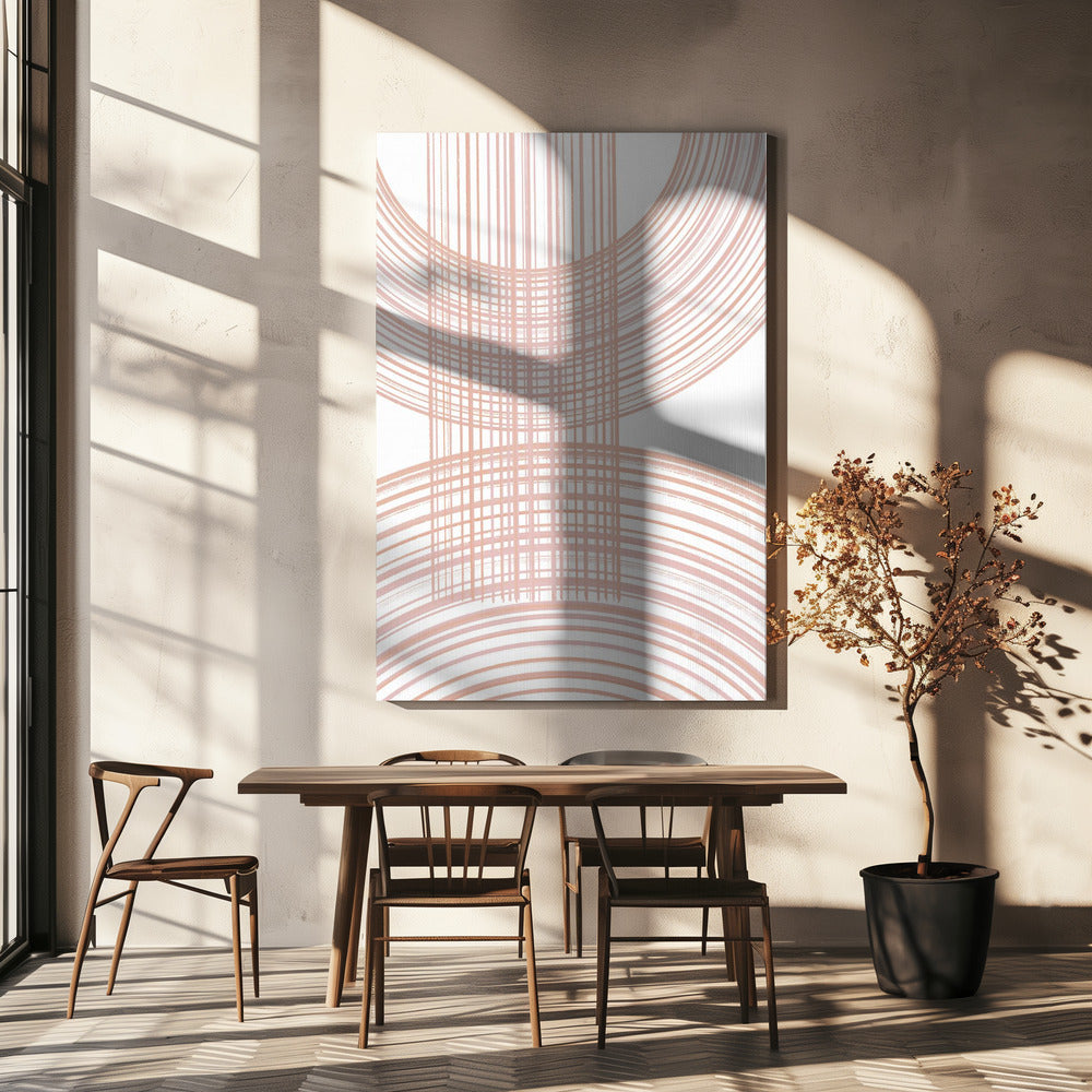 Geometrische Muster mit sich kreuzenden Linien | Leinwand