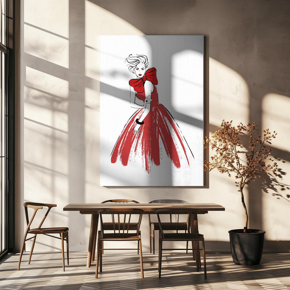 Rote Dame | Leinwand