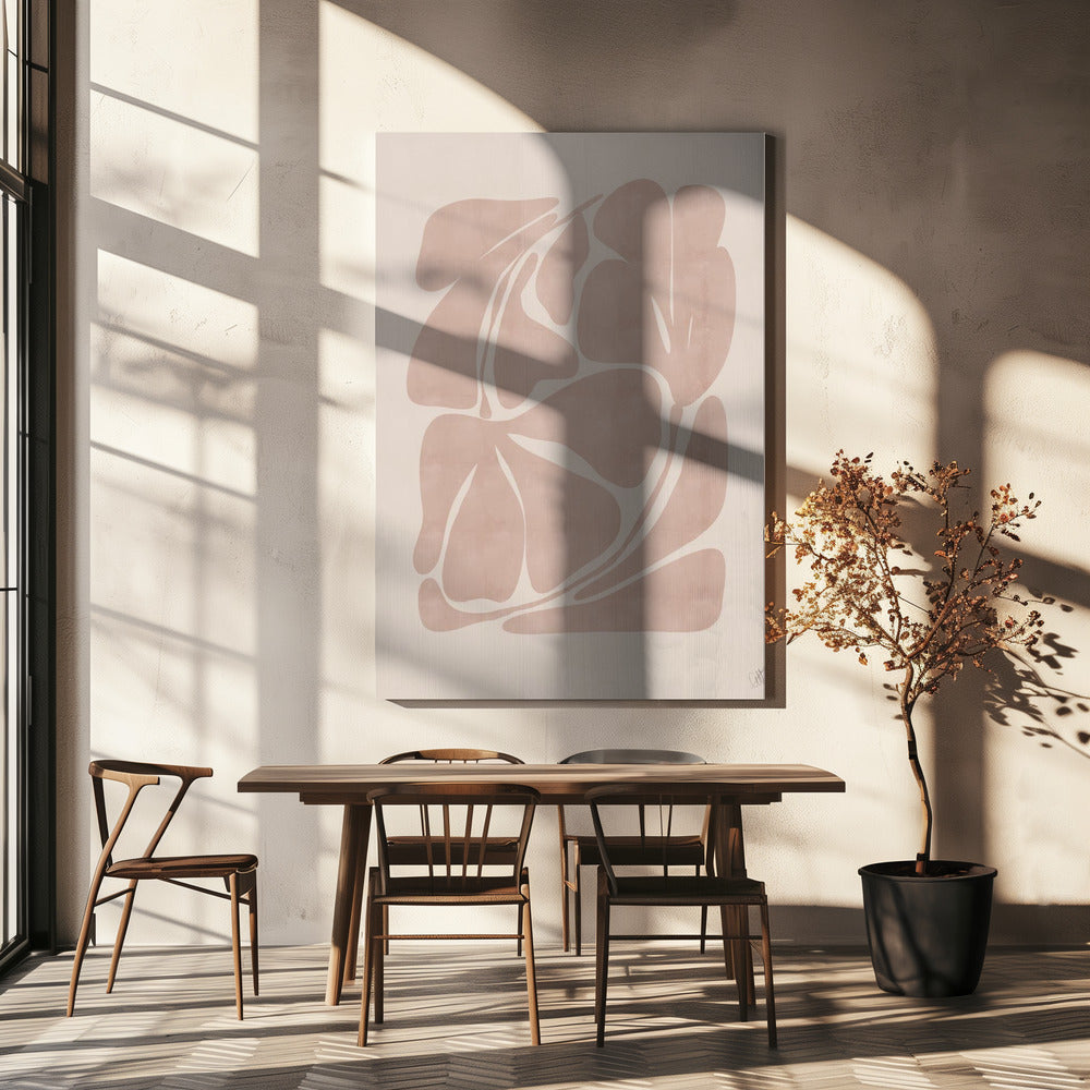 Beige Abstrakte Formen | Leinwand