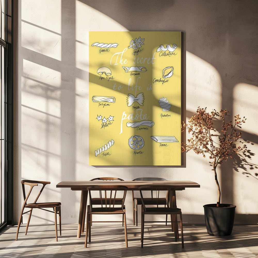 Das Geheimnis des Lebens ist Pasta | Leinwand