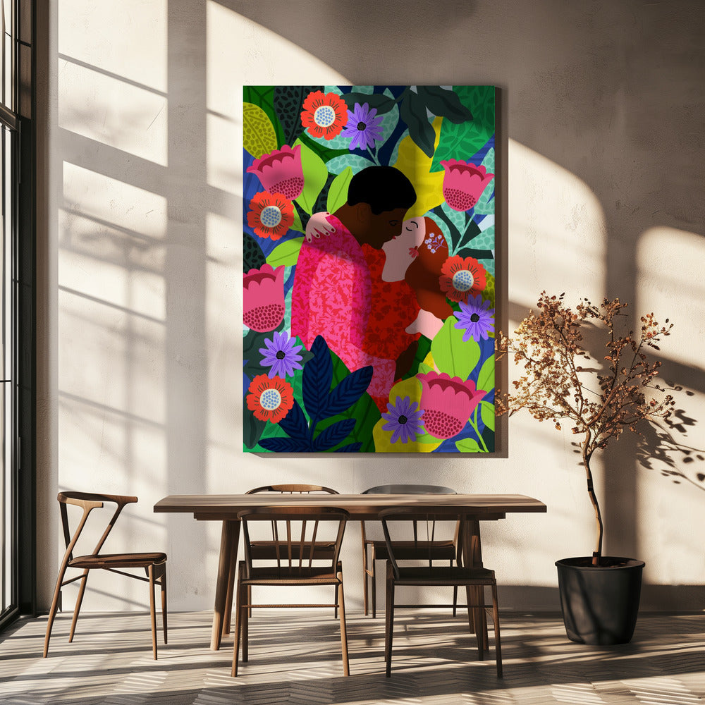 Blumenkuss | Leinwand