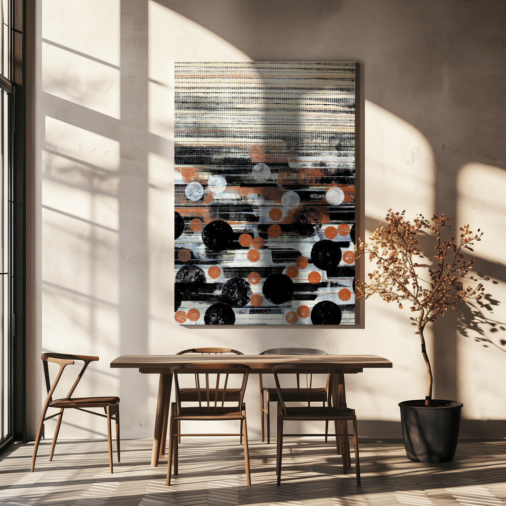 Rhythmische Punktlandschaft | Leinwand