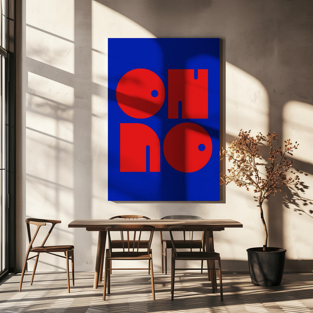 Fette Buchstaben, blauer Hintergrund | Leinwand
