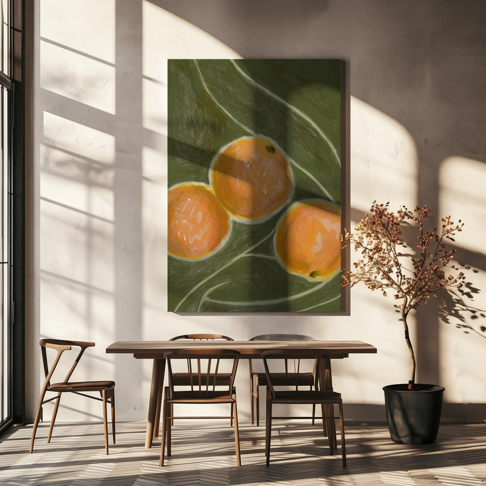 KH Studio - Die Farben Orange &amp; Grün | Leinwand