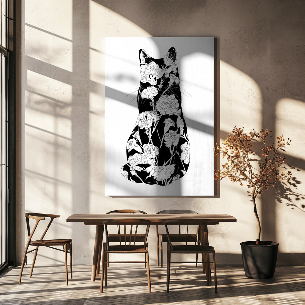 Nelkenkatze Original | Leinwand