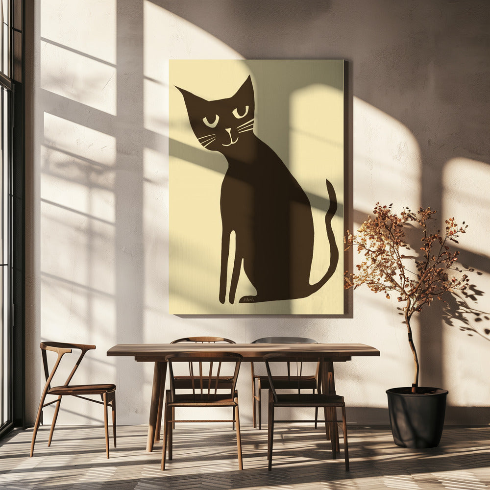 Braune Katze | Leinwand