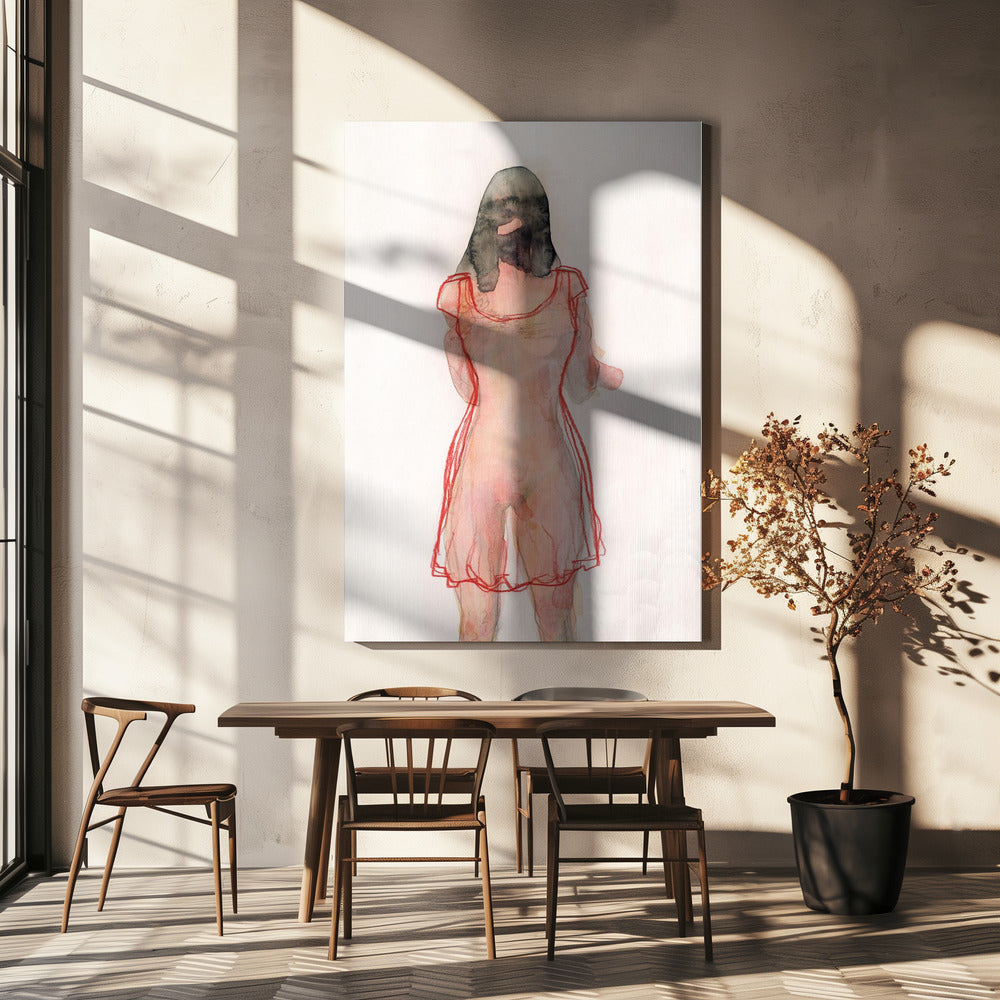 Figure Study (red Dress) | Canvas
