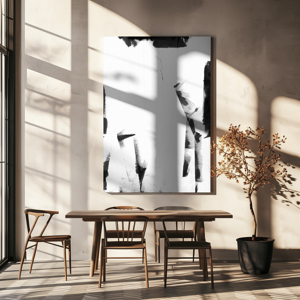 Minimal Black and White Abstract 3 | Canvas