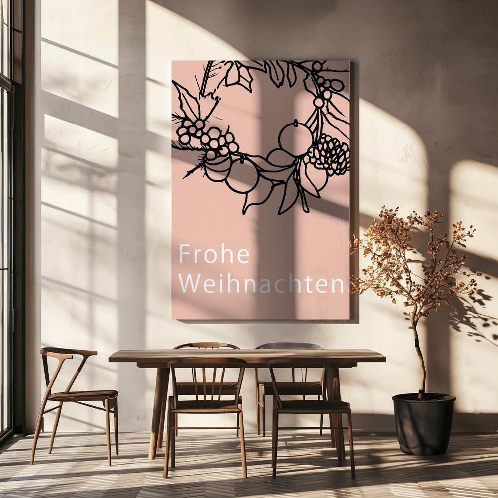 Bows and Baubles: Frohe Weihnachten Christmas | Canvas