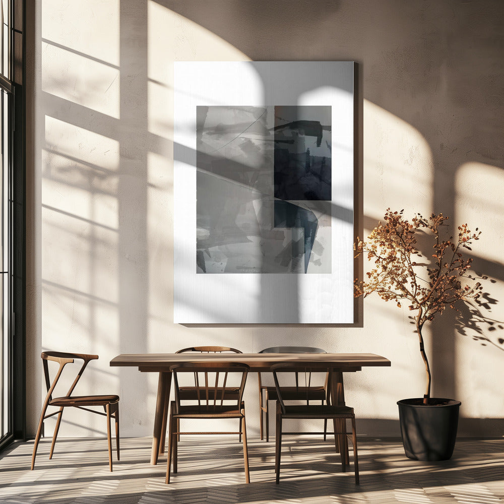 Abstrakte monochrome Lasur 2 | Leinwand