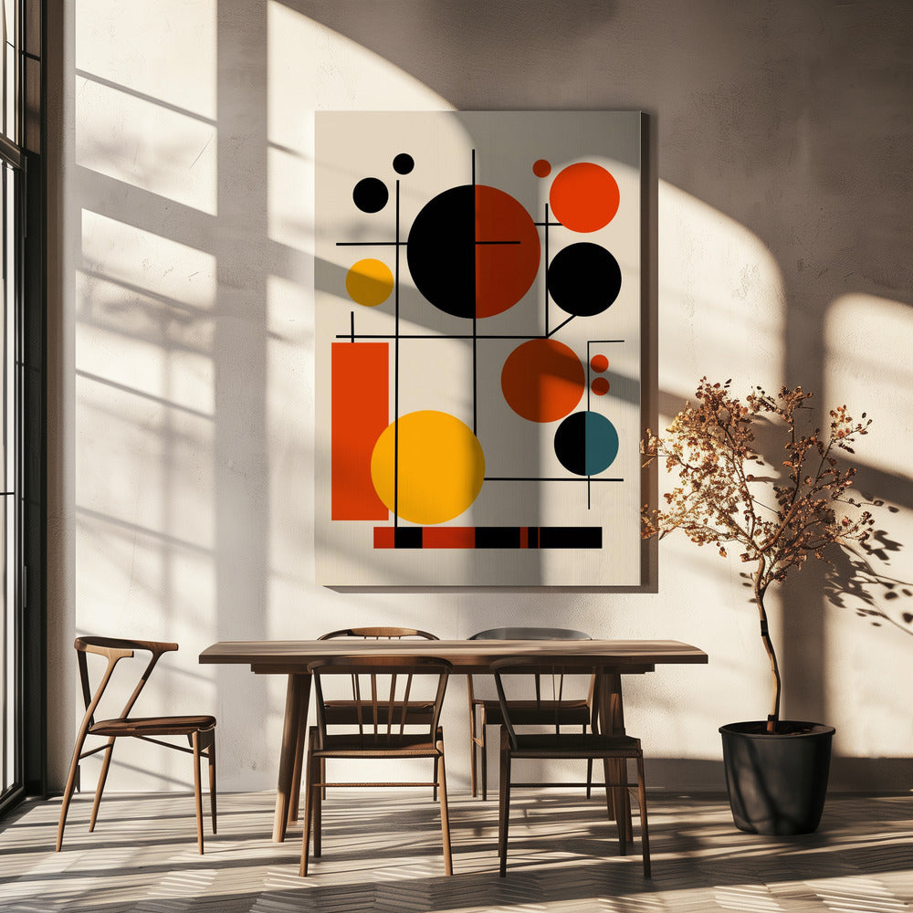 Geometrische Formen und kräftige Farben | Leinwand