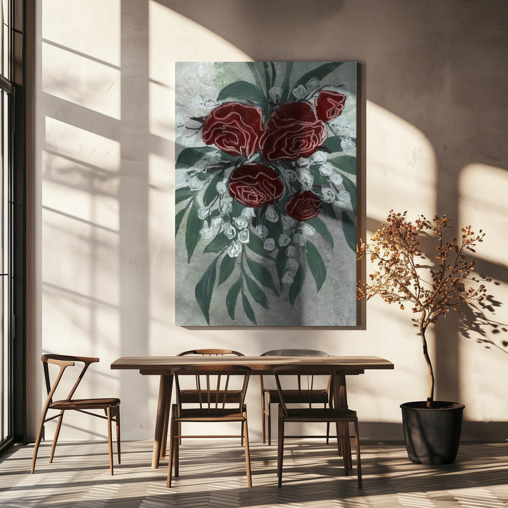 Zeldah rote Rosen | Leinwand