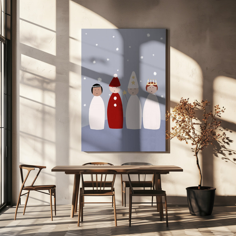 Festliches Quartett | Leinwand