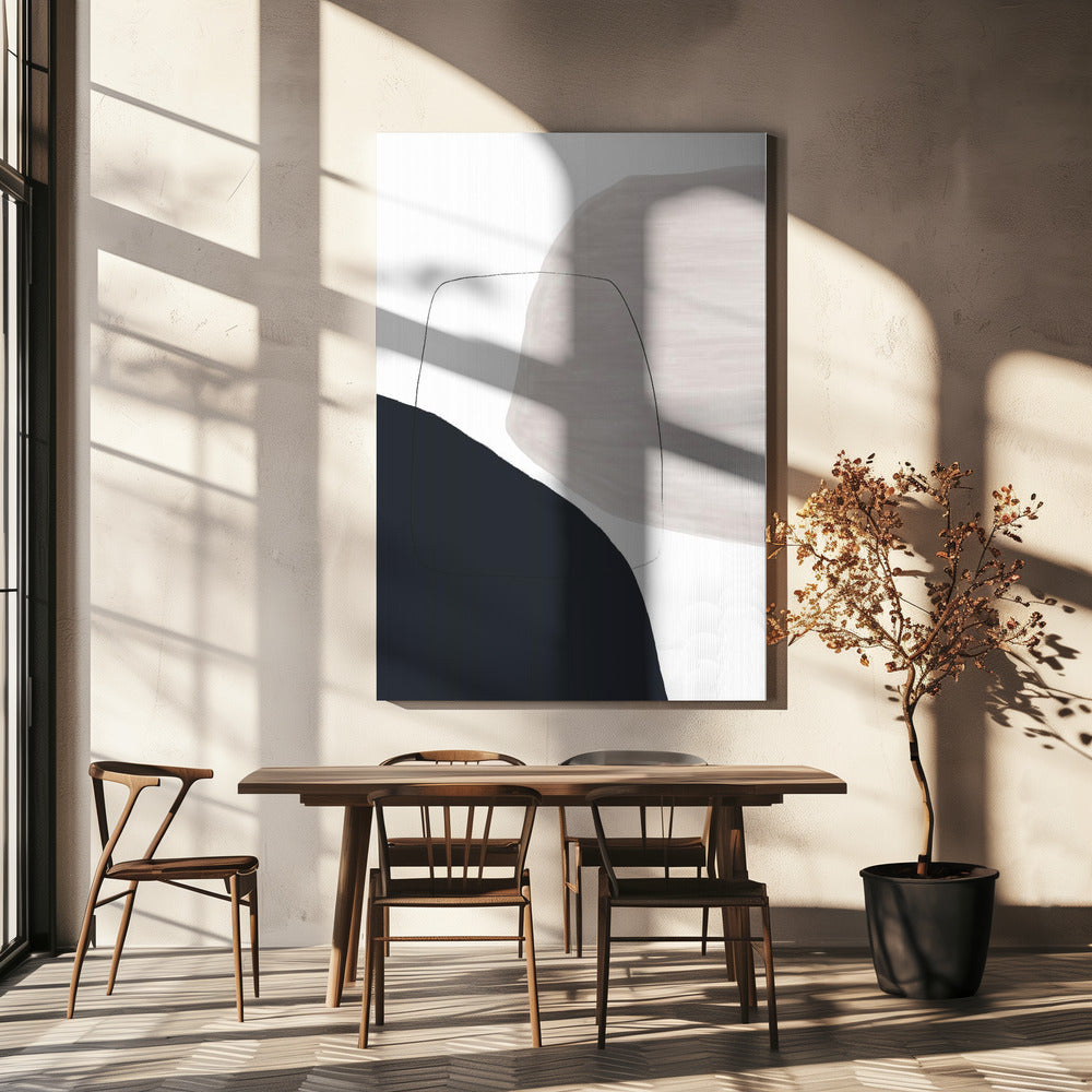 Abstraktes Kunstwerk mit sanften Beige- und Brauntönen | Leinwand
